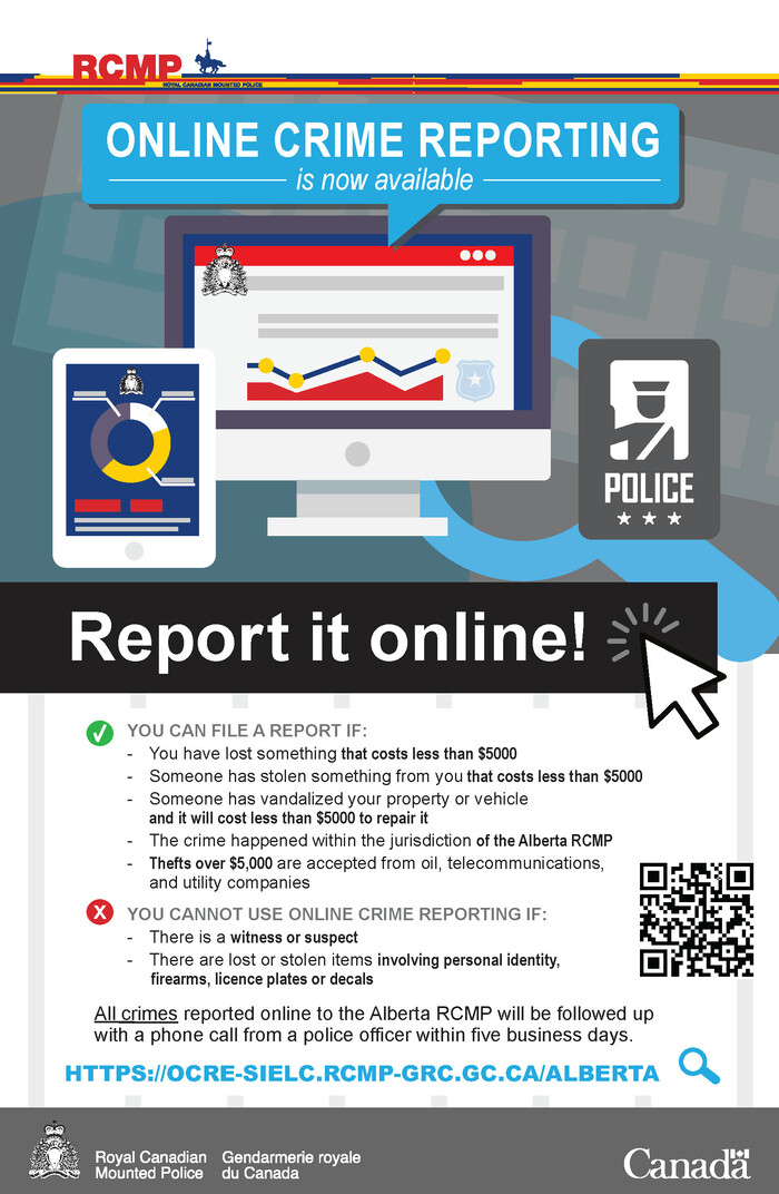 RCMP Online Reporting Information