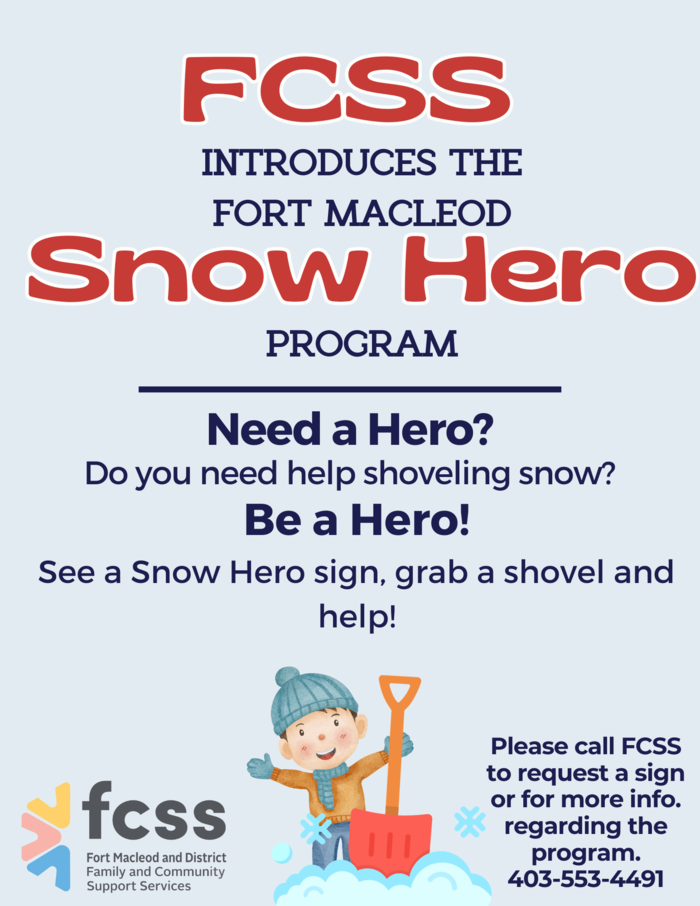 FCSS introduces the Fort Macleod snow hero program