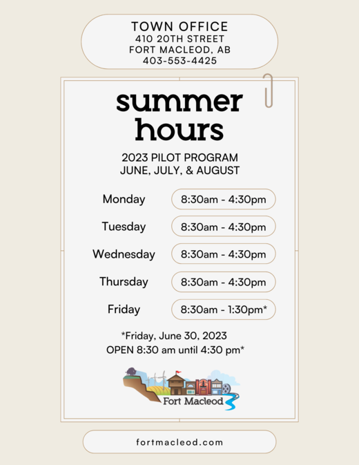 Town Office Summer Hours Pilot Program